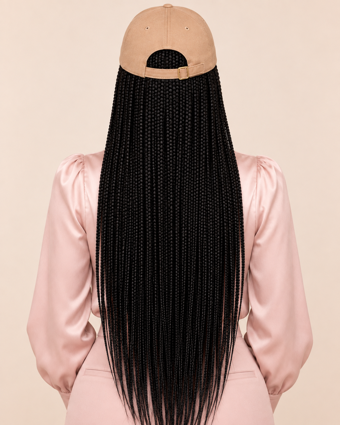 Product title/name: Crowned & Braided™ Sandstone Waist-Length Braid Hat