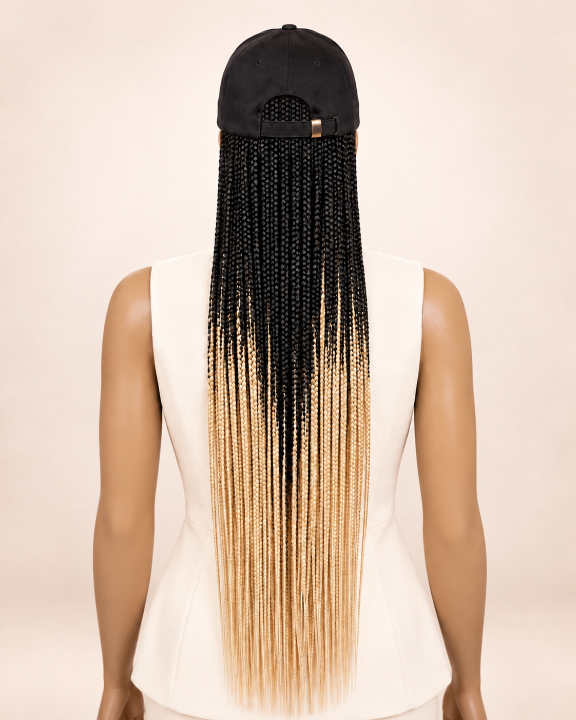 Crowned & Braided™ Onyx Blonde Waist-Length Braid Hat