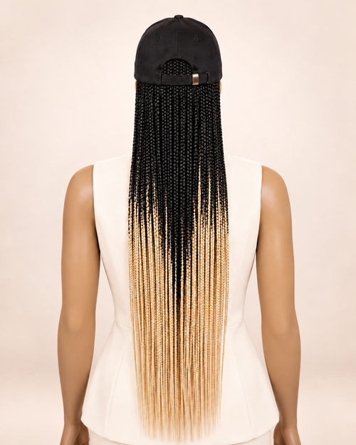 Crowned & Braided™ Onyx Blonde Waist-Length Braid Hat